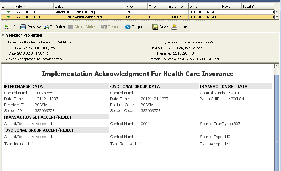 SolAce Electronic Medical Claims Screenshots SolAce Electronic Medical Claims Screenshots